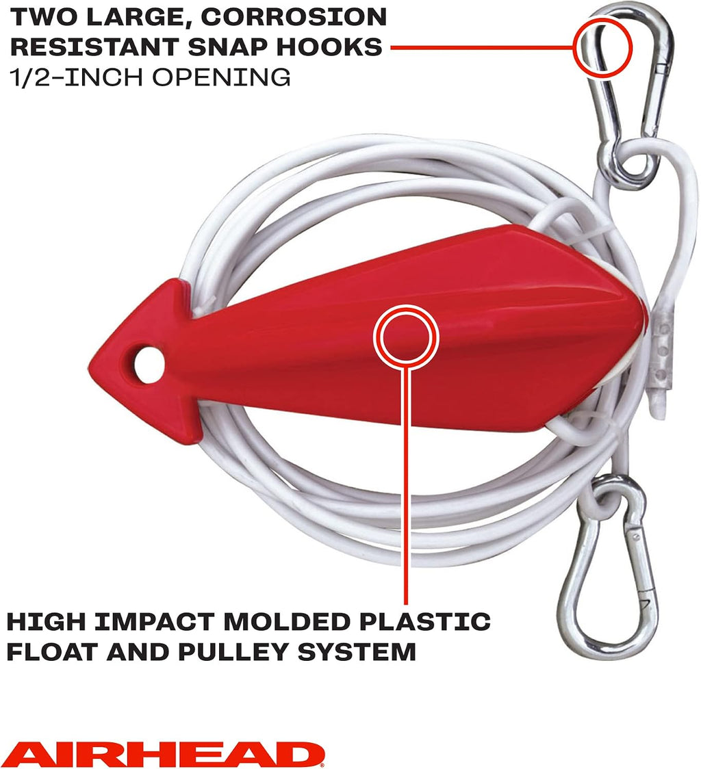 Tow Demon Steel Cable Water Ski and Towable Tube Harness, Heavy Duty Pulley Attachment for Tubing and Boating