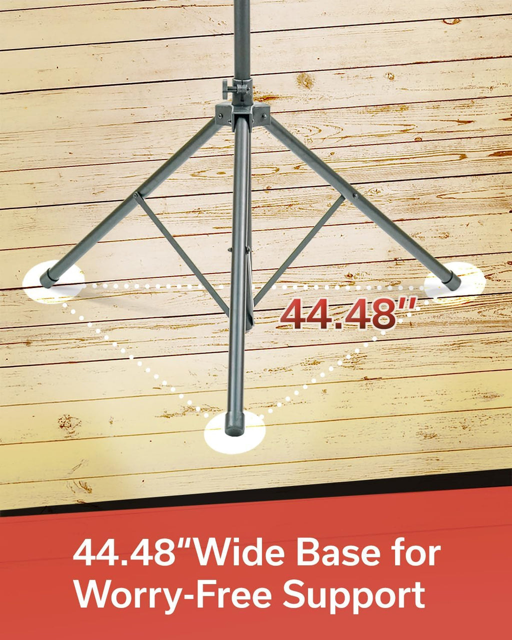 KB715S Adjustable Speaker Stand, 44"–80" Height, Heavy-Duty Tripod for Stage and Studio, Black