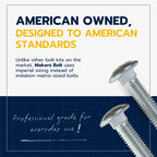 3/8" x 3" (50 Pack) Zinc Carriage Bolt Kit, Grade 307A
