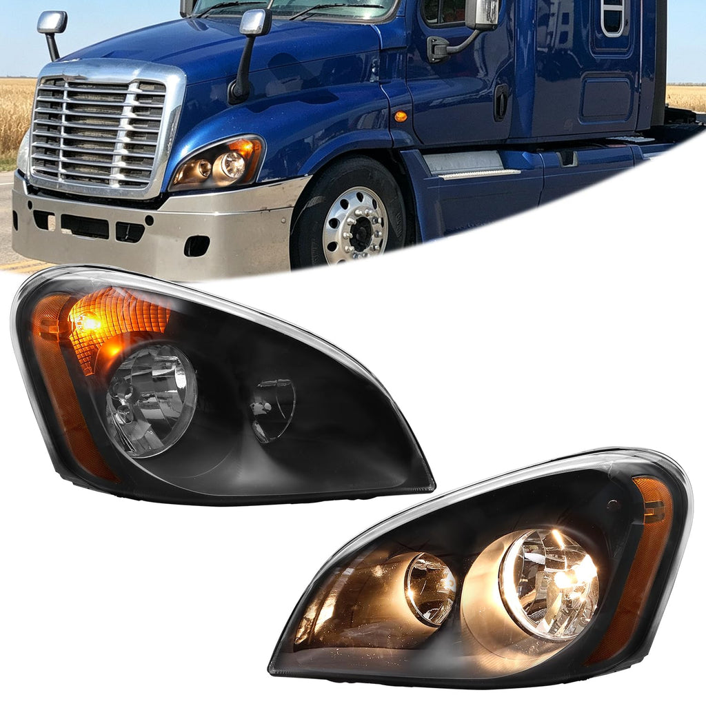 Headlights Assembly Fit for 2008-2016 Freightliner Cascadia Pair