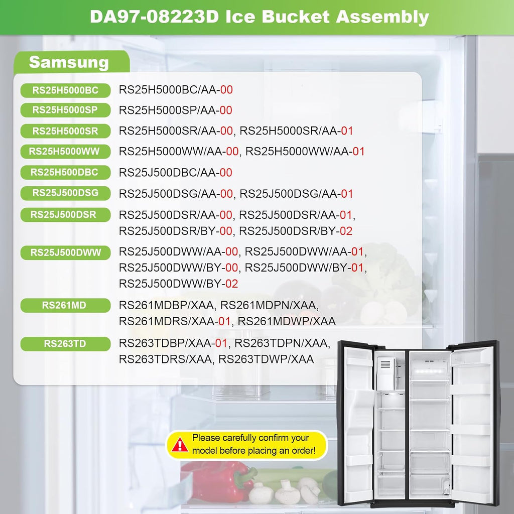 DA97-08223D Ice Bucket Assembly Compatible with Samsung Refrigerator