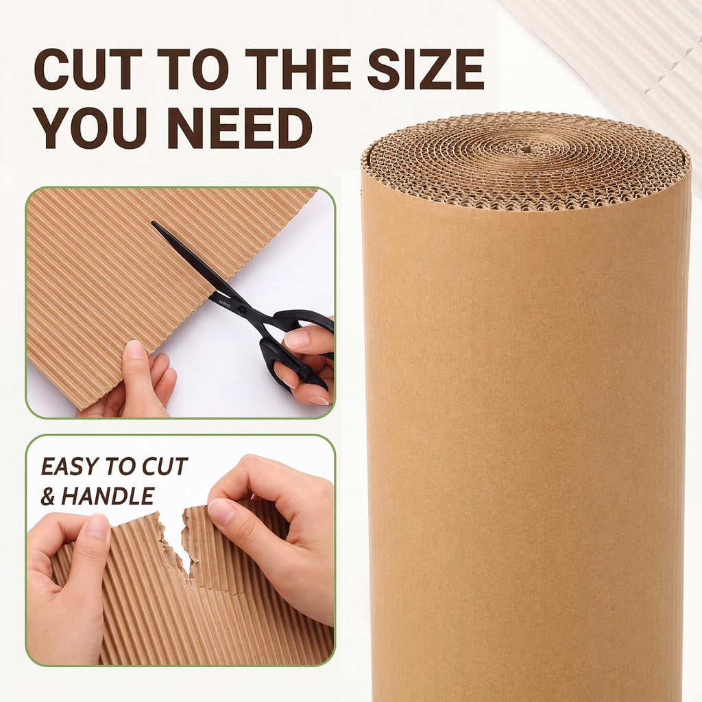 2 Roll Corrugated Cardboard 12x 250'' Brown B Flute Corrugated Sheet