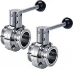 SS304 Stainless Steel Butterfly Valve, 2 Pack, 1¼"Inch