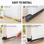 2-Pack Replacement for Andersen Storm Door Bottom Sweep,Black