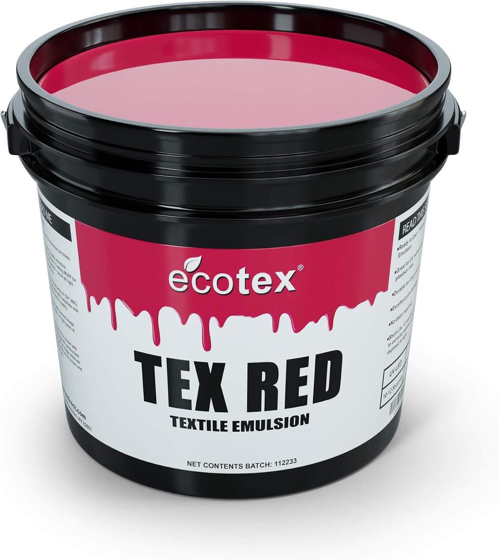 Ecotex Tex-Red Pre-Sensitized Screen Printing Emulsion, Photo Emulsion,Qt | Premixed And Pre-Sensitized Photo