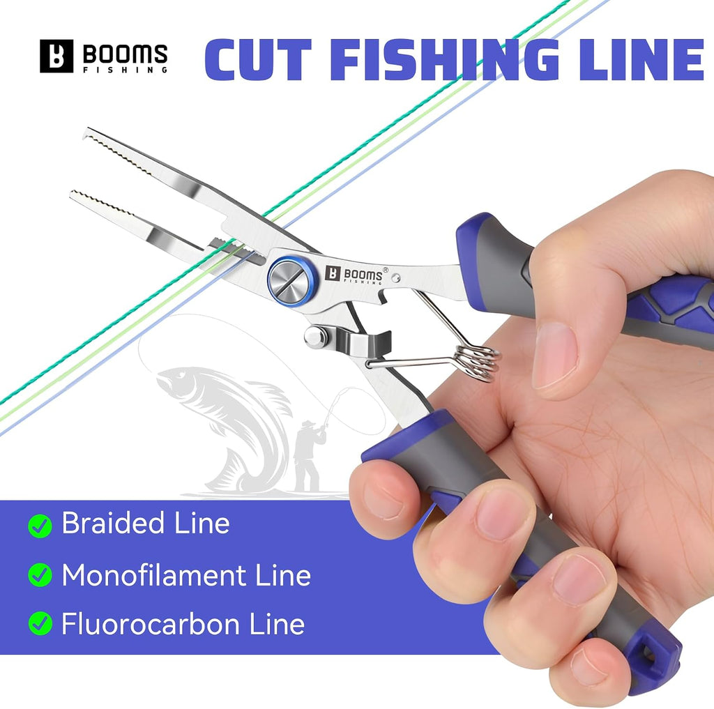 Pliers Stainless Steel: 6.5" Split Ring Pliers - Braided Line Cutter & Scissors with Lanyard - Fish Hook Remover Tool
