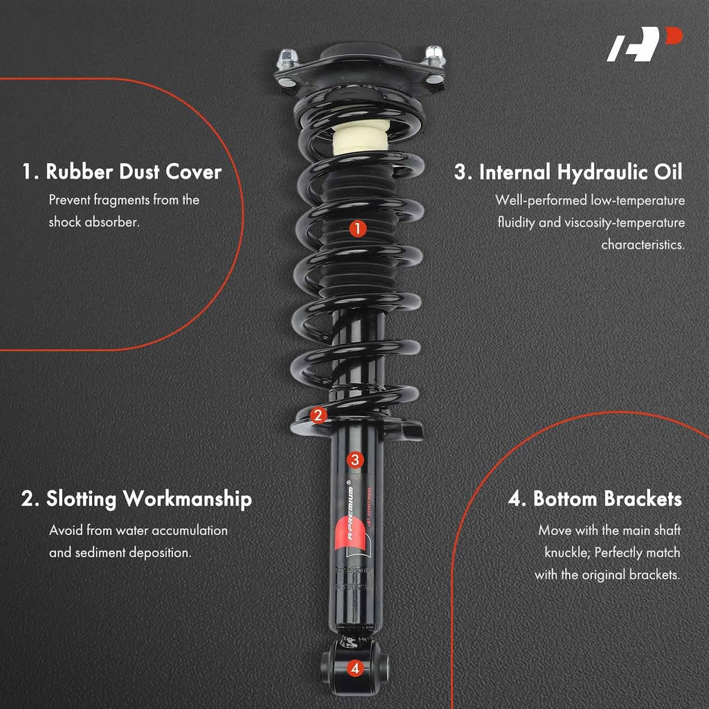 A-Premium Rear Strut and Coil Spring Assembly Compatible with Subaru