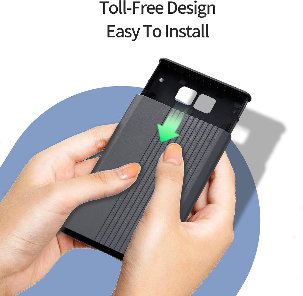 2.5 Inch SATA to USB External Hard Drive Enclosure, USB Type-C/Type-A to Sata Compatible for 2.5 Inch 7mm 9.5mm HDD