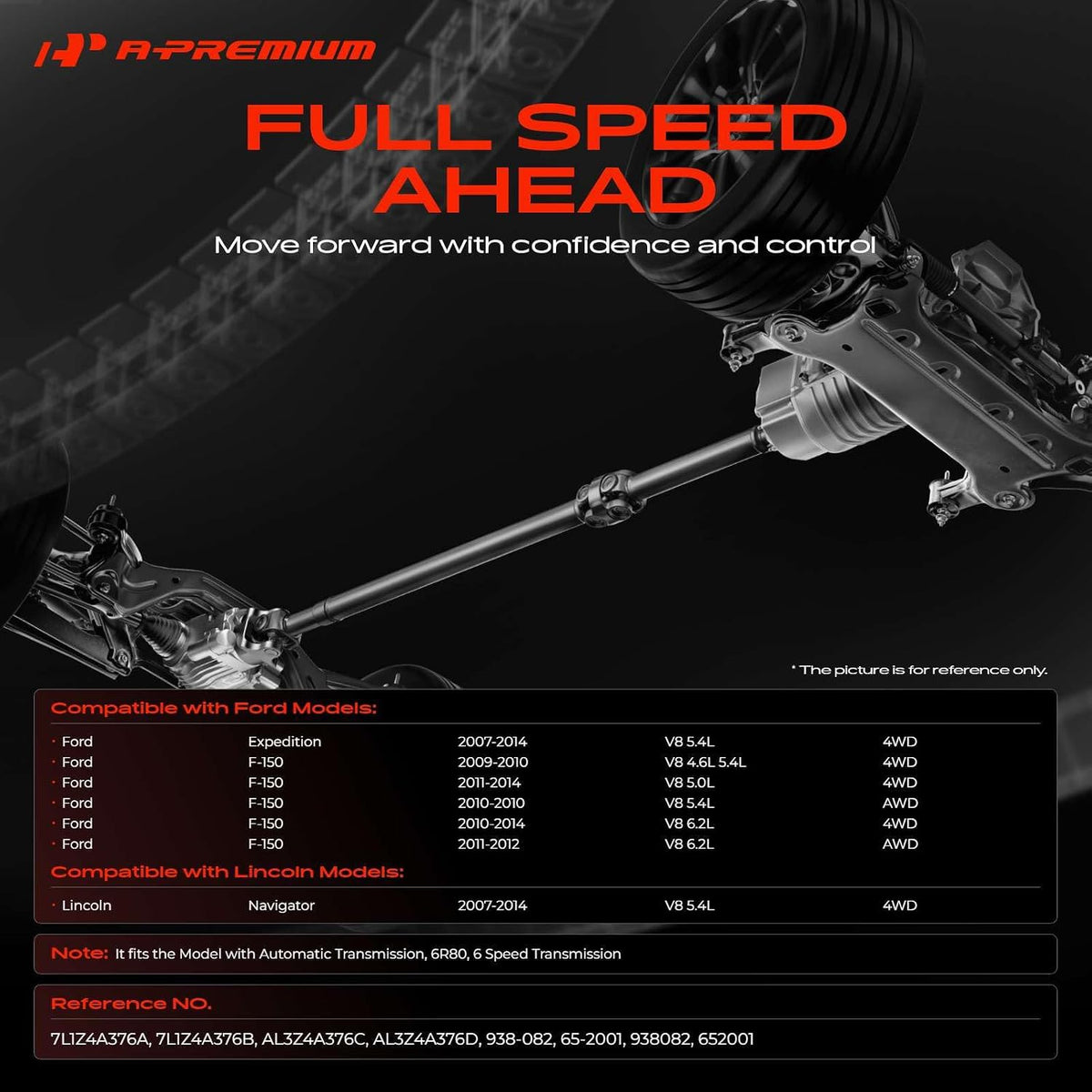 A-Premium Front Drive Shaft Driveshaft Assembly Prop Shaft