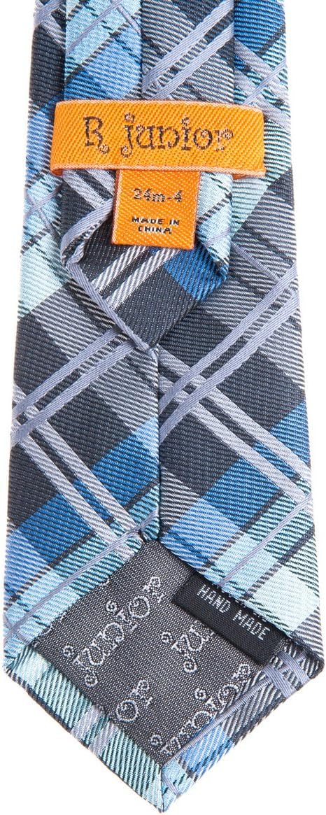 Elegant Classic Plaid Check Woven Microfiber Pre-tied Boy's Tie | Boys Necktie, 100% Polyester Microfiber, Adjustable
