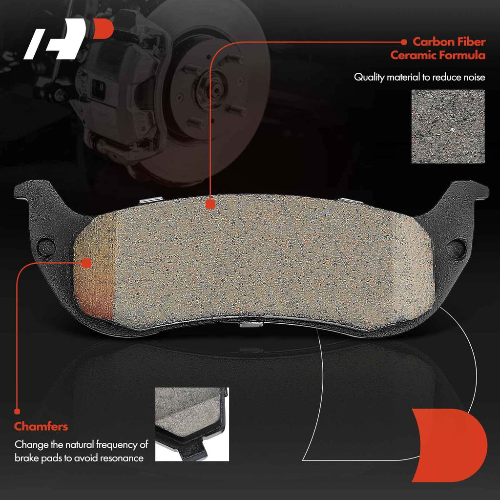 A-Premium Rear Ceramic Brake Pads Compatible with Chrysler