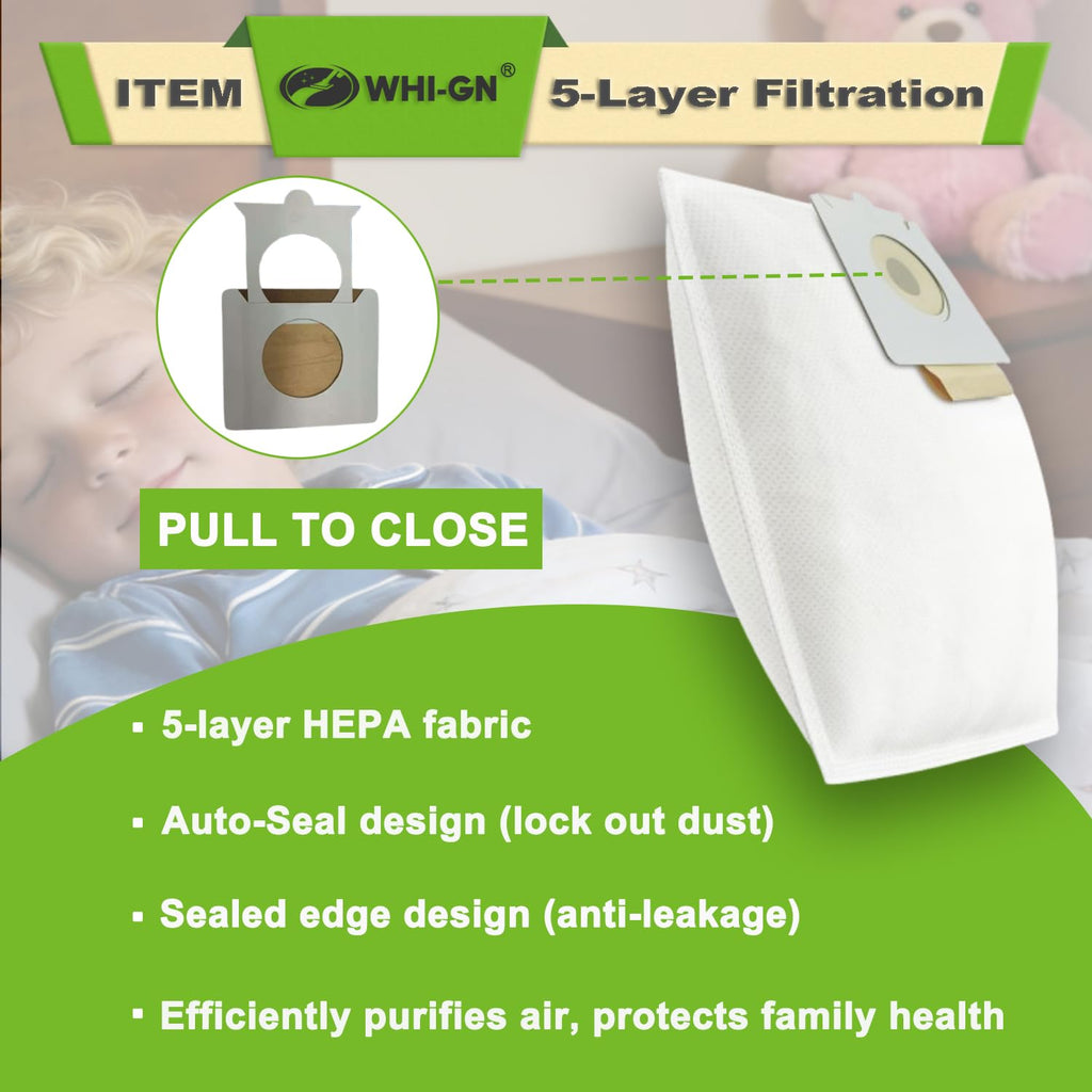 15 Pack Replacement HEPA Vacuum Bags for Prolux Tritan Canister Vacs