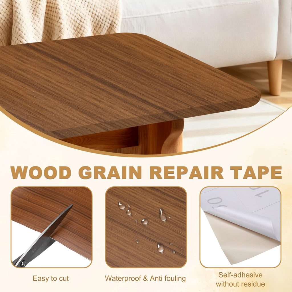 Wood Grain Repair Tape 2" x33ft Self-Adhesive Repair Patch