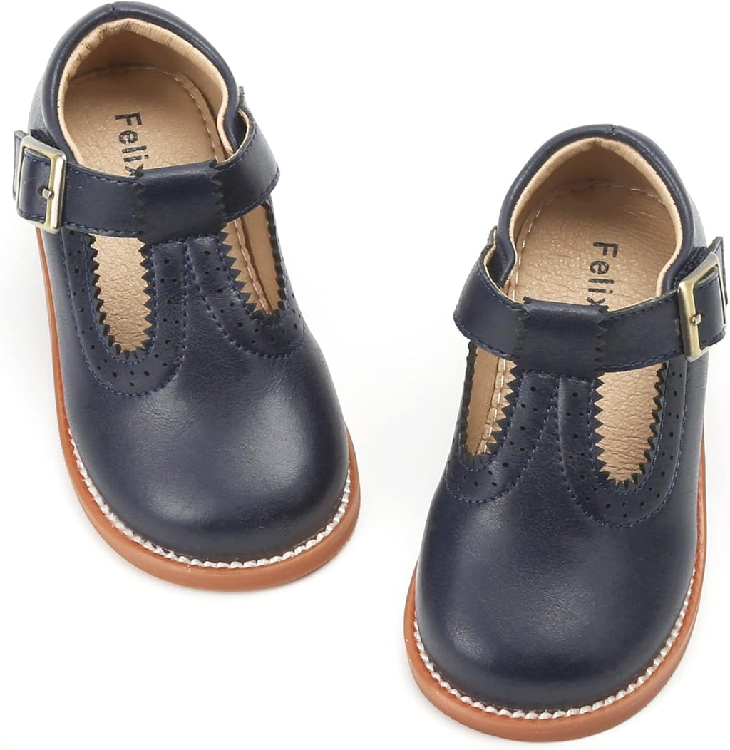Toddler Little Girl Mary Jane Dress Shoes - Ballet Flats for Easter Flower Girl Party School Shoes.