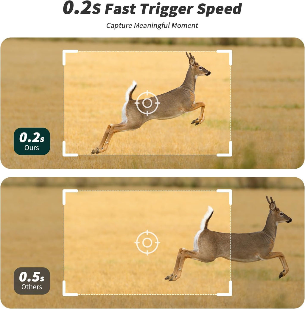 Trail Camera 2 Packs, AI Animal Detection 2K HD Live Game Camera 4G LTE Cellular Trail Camera Built-in SIM Card