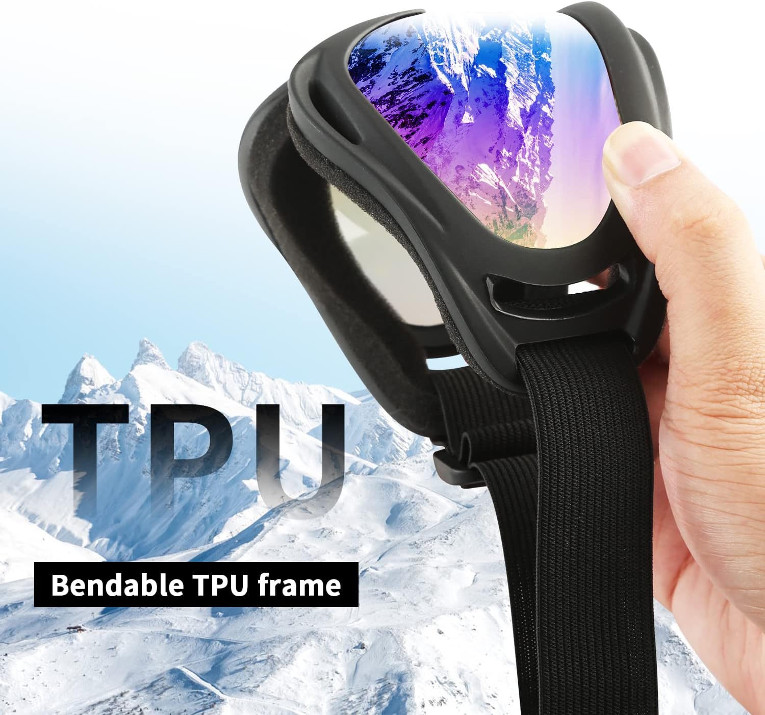 Ski Goggles, 2 Pack Snow Goggles Snowboard Goggles for Men Women Kids | UV Protection Foam Anti-Scratch Dustproof