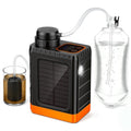 Portable Electric Water Filter for Camping & Survival - 0.01 Micron Water Purification System with Solar, Hand Crank