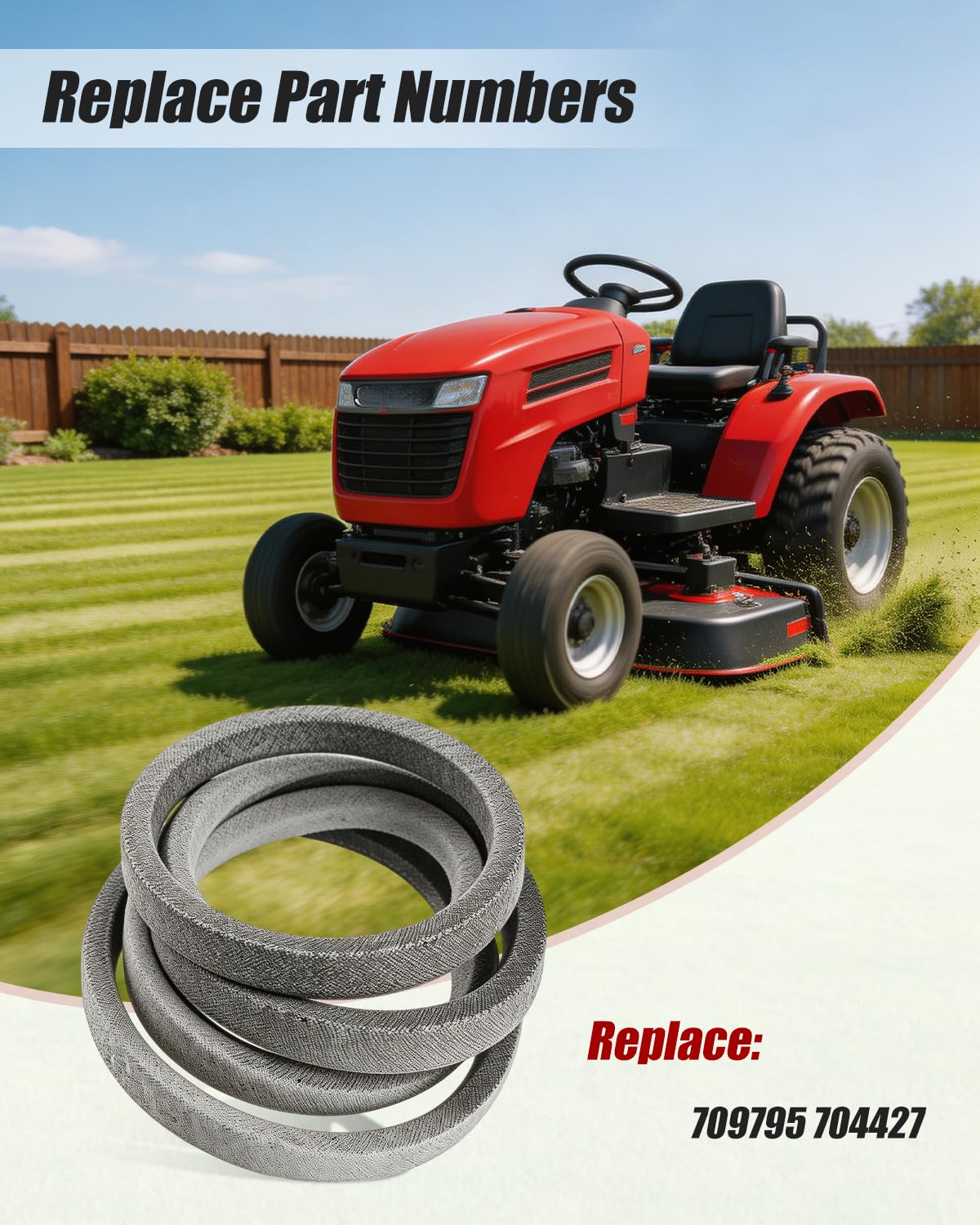 709795 704427 Lawn Mower Deck Belt Fit for Snapper 46" ST2046 ST1946 ST2446
