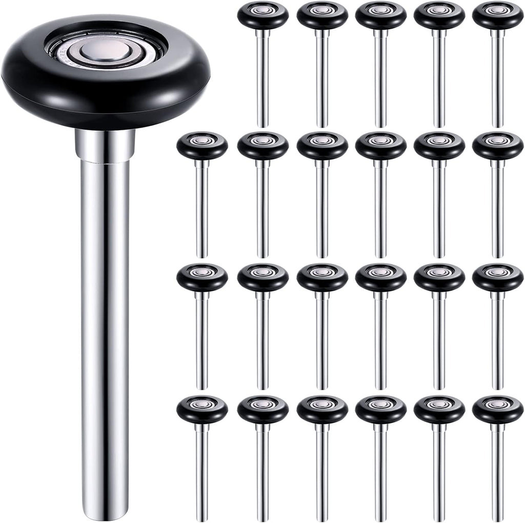 24 Pack Nylon Garage Door Roller 2 Inch Quiet Garage Rollers Bulk 6200z Bearing Replacement Roller 4.7 Inch Stem for