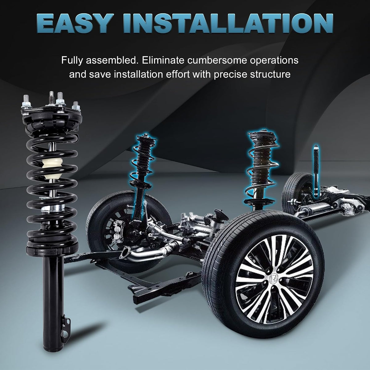 Front and Rear Strut Assembly Compatible with 2004-2011 Chevy Malibu