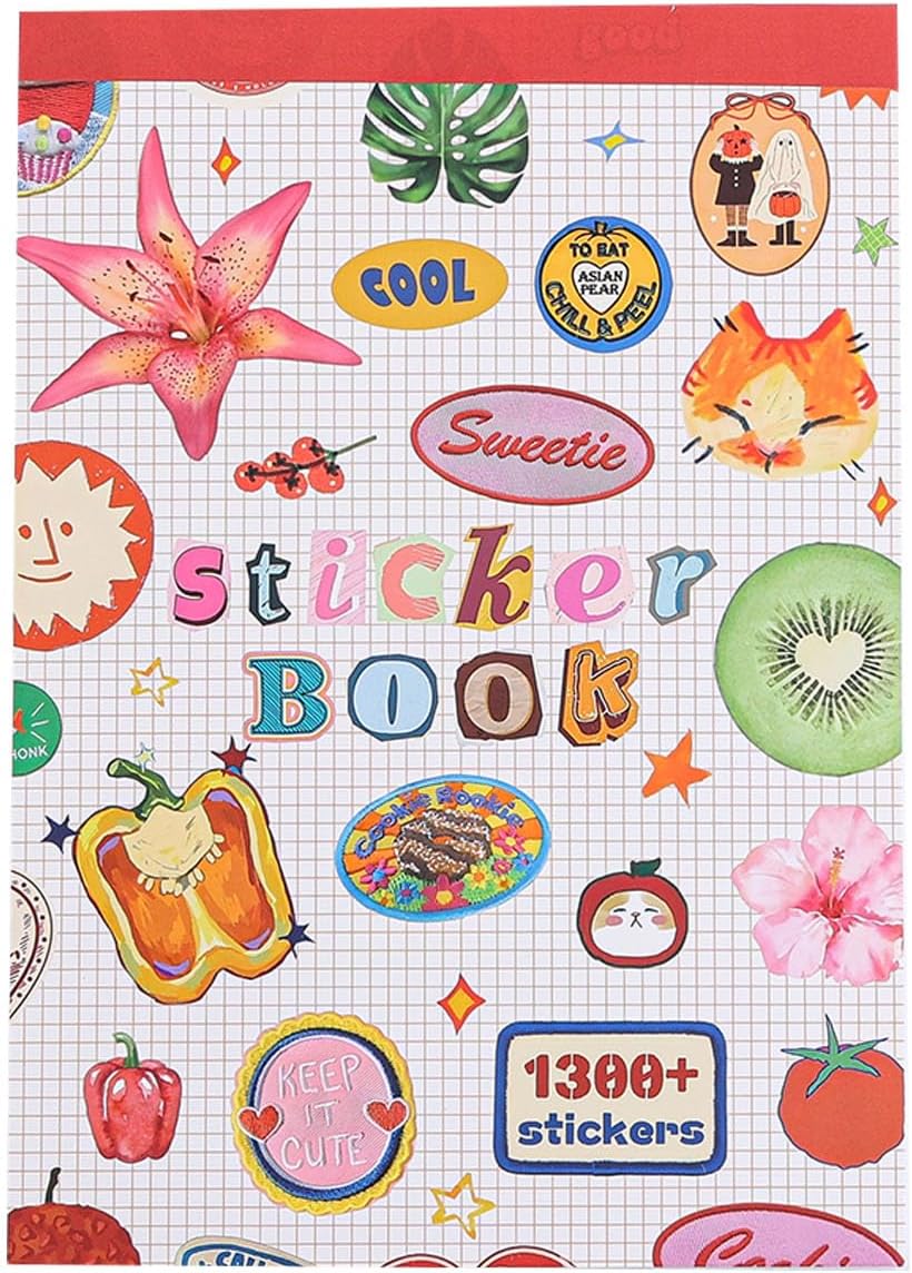 Girl's Korean Sticker Book, Food and Daily Life Theme - 1300+ Cute Dream Style Foodie Stickers