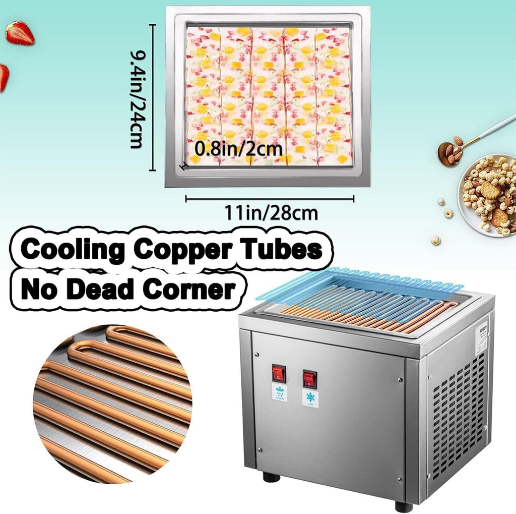 220v Fried ice cream roll machine, commercial stainless steel rolled ice cream machine