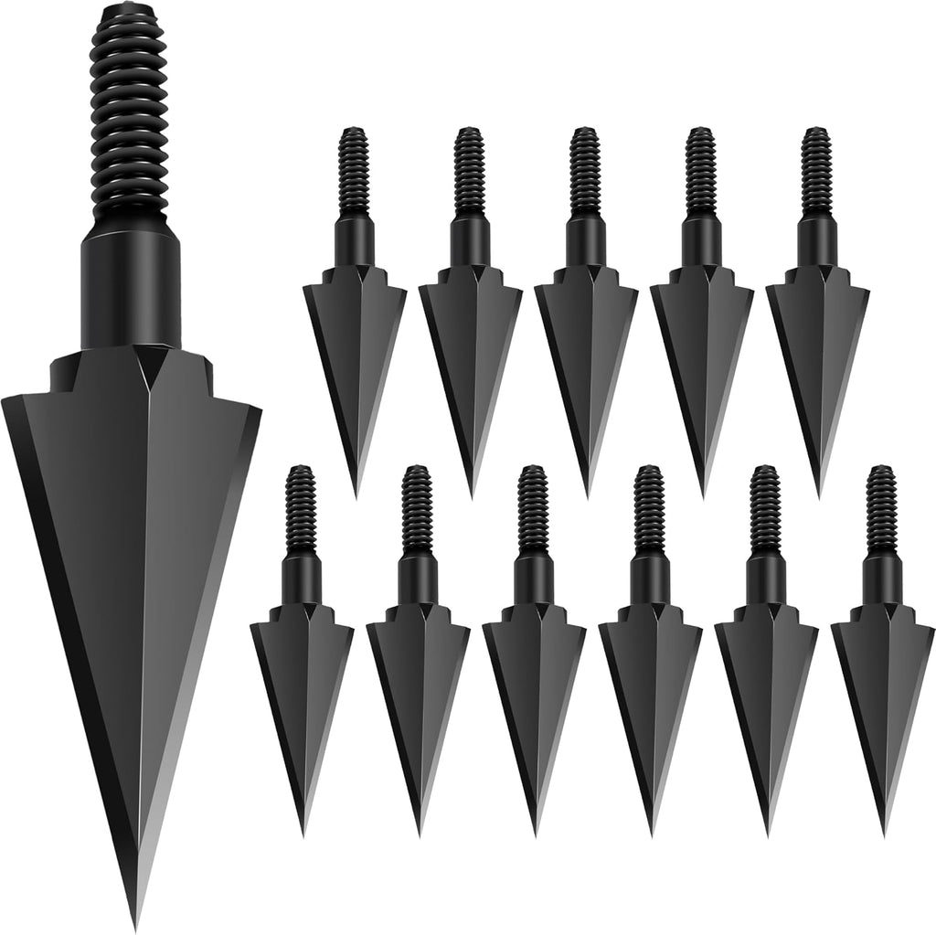 Broadheads 100/120/125/150 Grain Traditional Archery Arrow Tips for Compound, Recurve Bow & Crossbow, Pack of 12