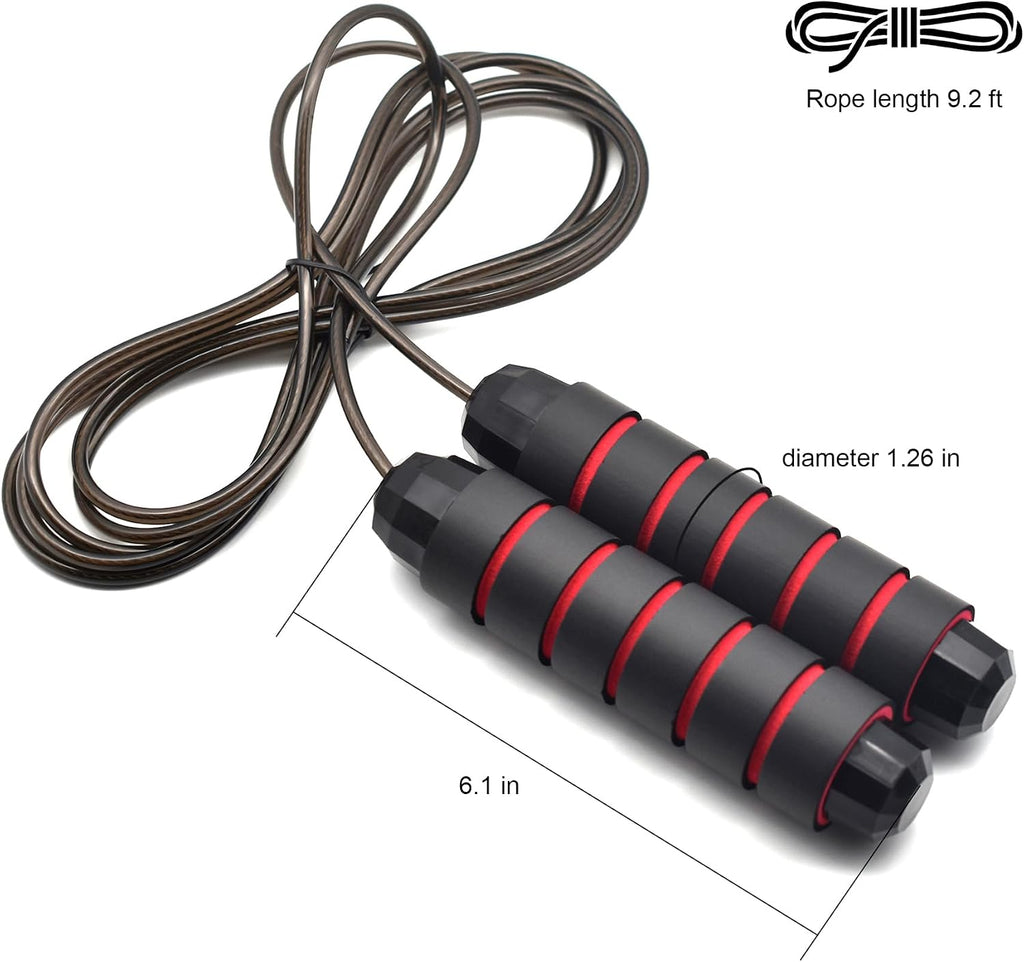 Jump Rope, Adjustable Jump Ropes,Skipping Rope Tangle-Free Rapid Speed with Ball Bearings for Women Men Kids,Exercise