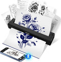 Tattoo Stencil Printer for Beginners & Artists, Wireless Thermal Tattoo Printer With 10pcs Thermal Paper & 3Pcs