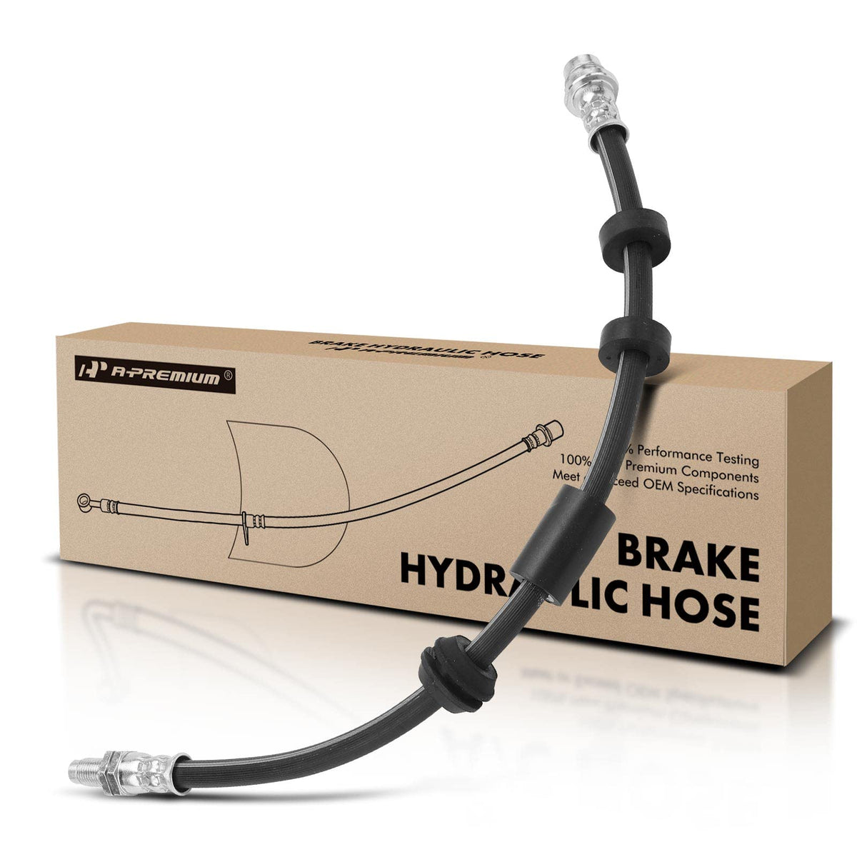 A-Premium Front Brake Hydraulic Hose Compatible with Volvo