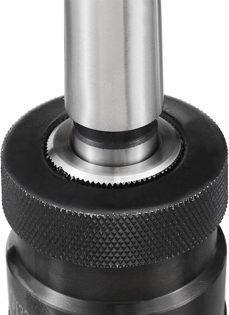 uxcell Keyless Drill Chuck MT2 Morse Taper Mount Adjustable 1/32"-1/2" (1mm-13mm) 3-Jaw for Lathes Milling Drilling Machine