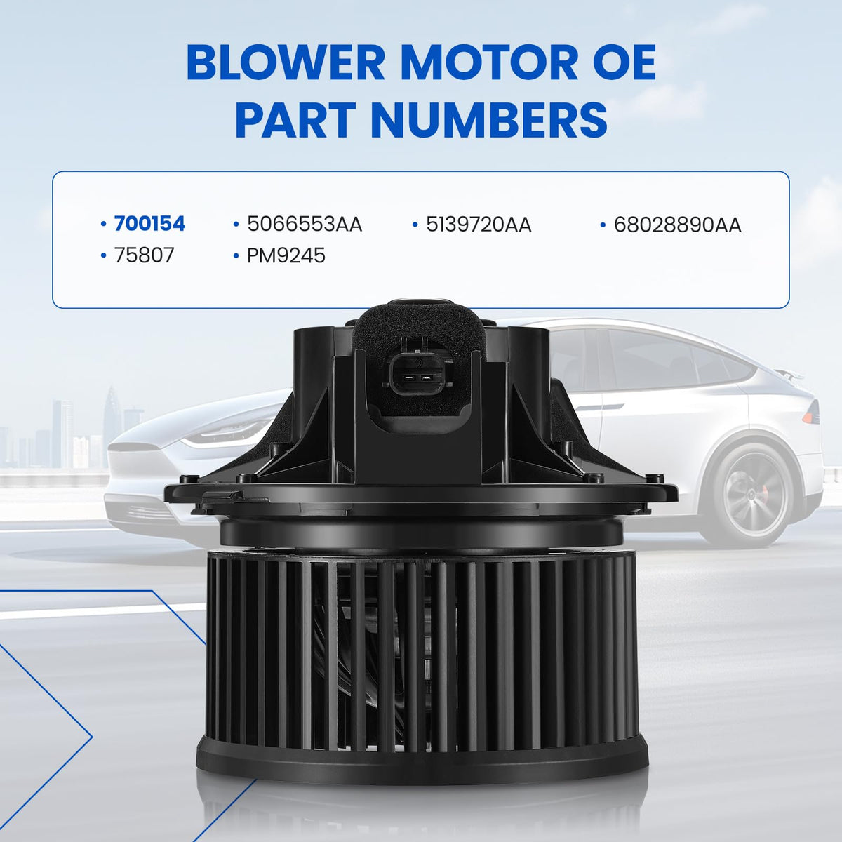 SYKRSS Front HVAC Blower Motor 700154 Compatible with Jeep