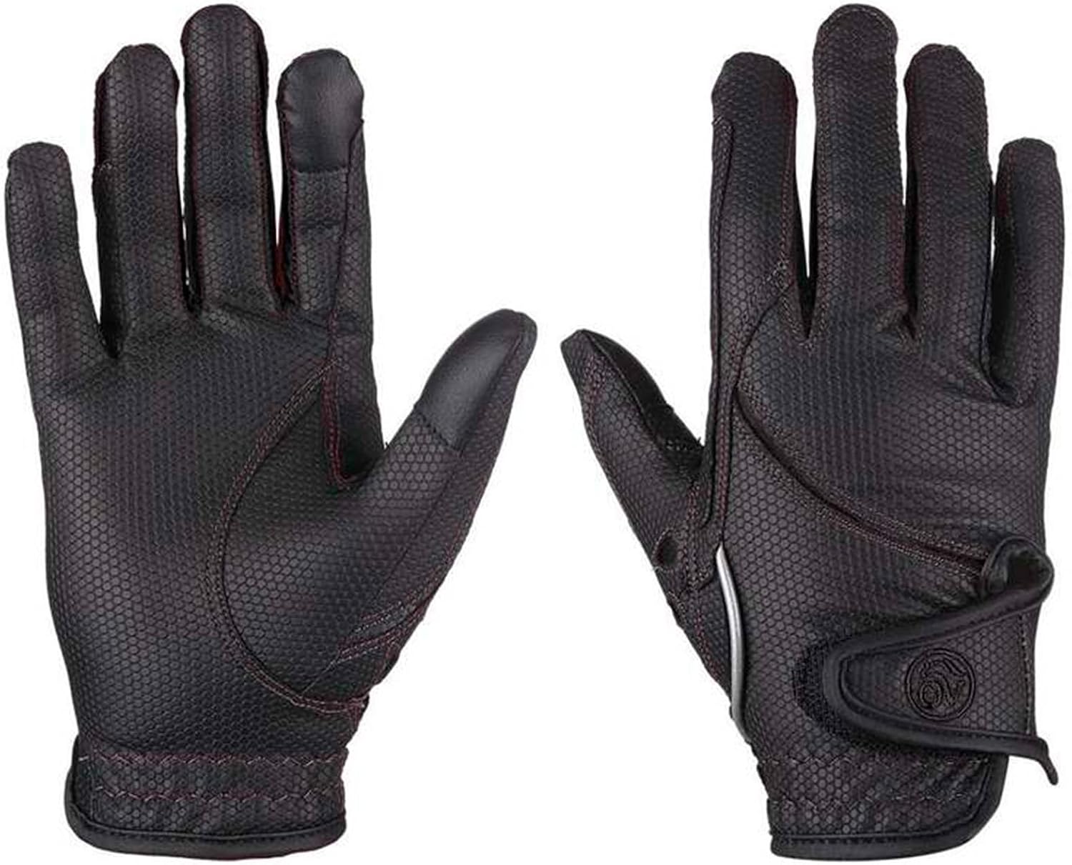 Unisex Tek-Flex Riding Gloves | Durable All-Season Leather Gloves with Touch Screen and Hook & Loop Wrist Closure