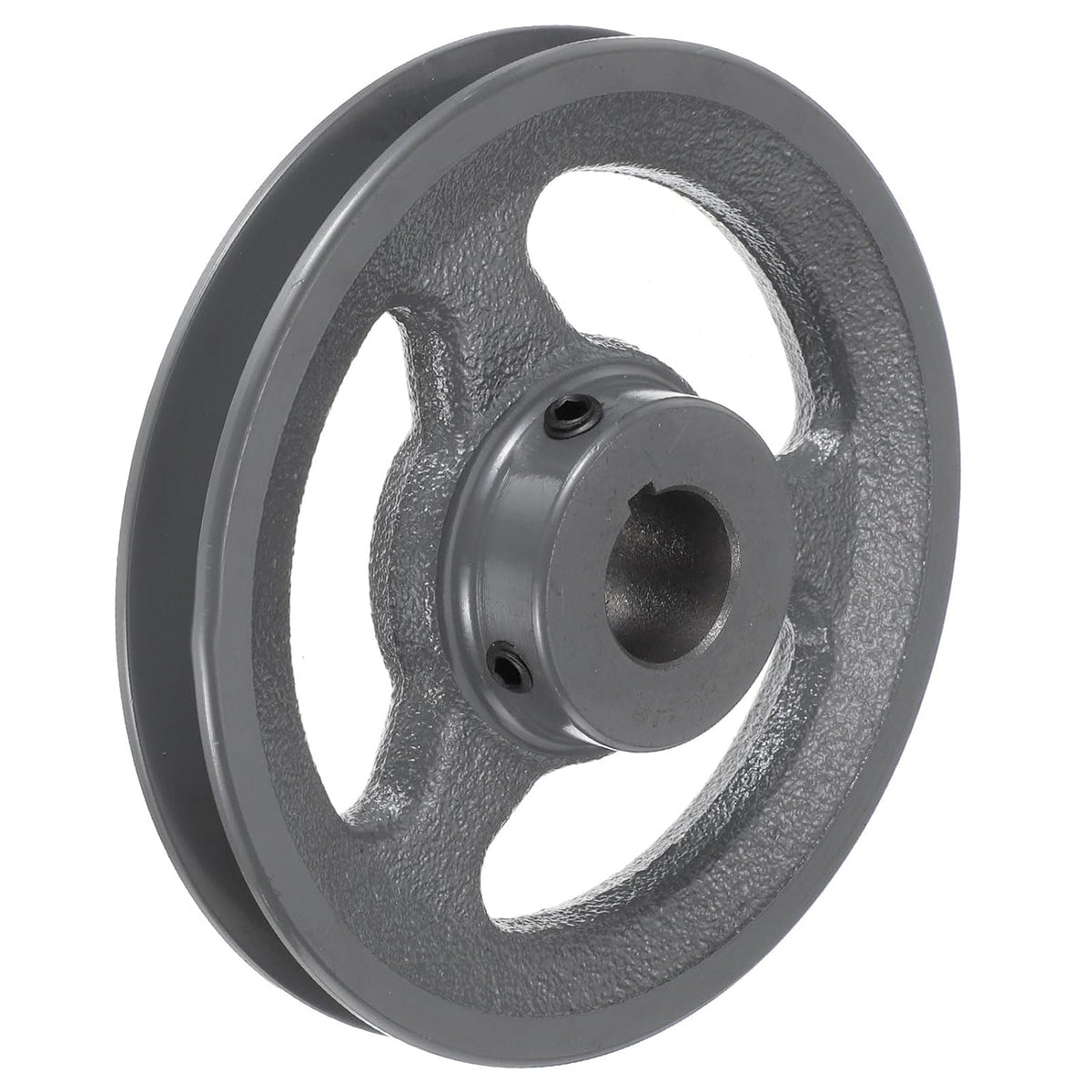 uxcell AK54-7/8 V-Belt Sheave 7/8" Bore, 5.25" OD, Single Groove Web Sheave