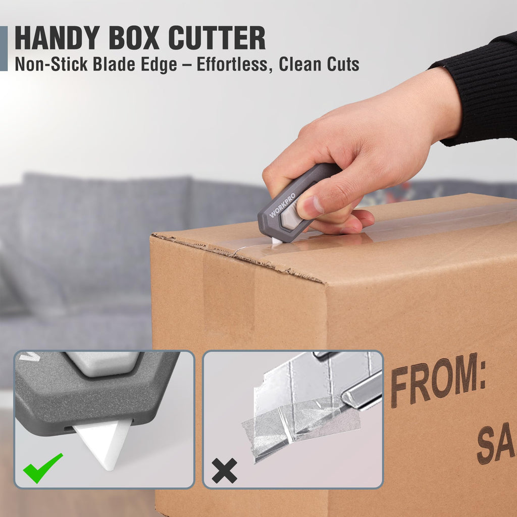 Ceramic Small Safety Box Cutter, Automatic Rebound Mini Letter Opener, Quick Change Retractable Blade Razor Knife