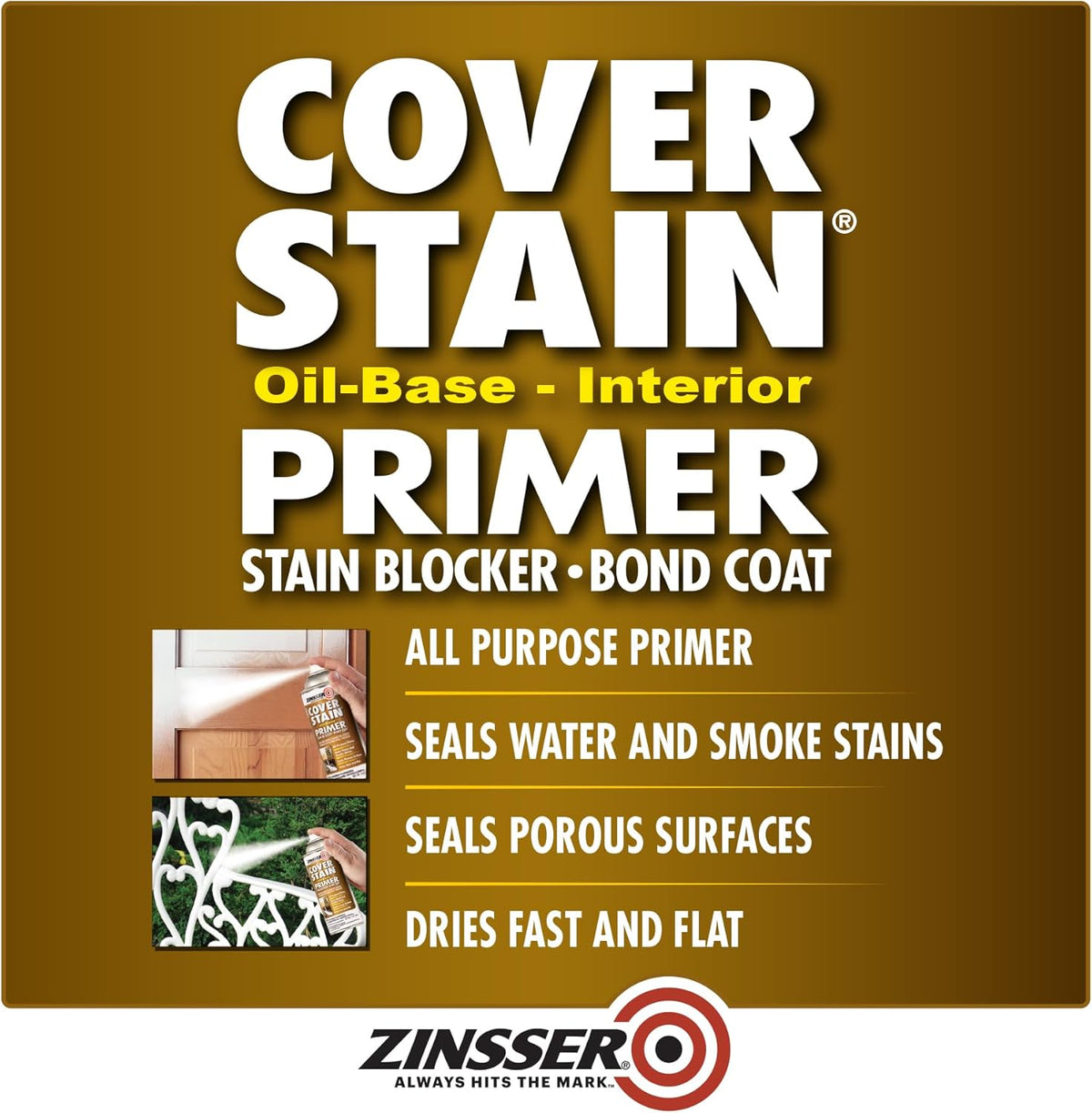 16 oz Zinsser 03609 White Zinsser, Cover-Stain Oil-Based Stain Blocker