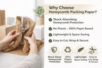 Honeycomb Packing Paper Roll 20" x 875', 1-Pack Recyclable Kraft