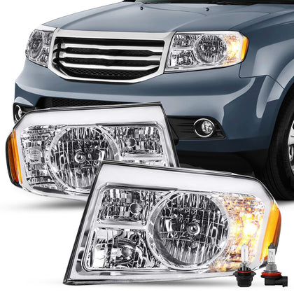 For 2009-2011 Honda Pilot [Halogen Type] Headlight Headlamp Assembly