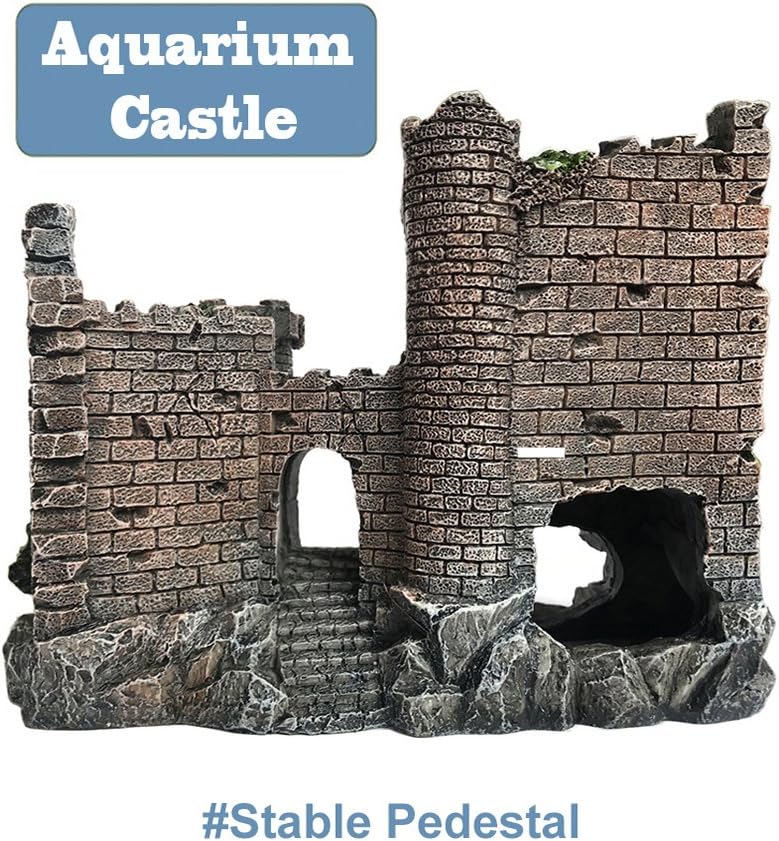 Aquarium Ornaments Resin Castle Decorations - Fish Tank Supplies Accessories, Eco-Friendly Fish Tank Castle Aquarium