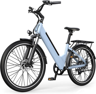 Electric Bike for Adults,26" Step-Thru EBike with 1000W Peak Motor,50 Miles 20MPH Adult Electric Bicycles with 48V