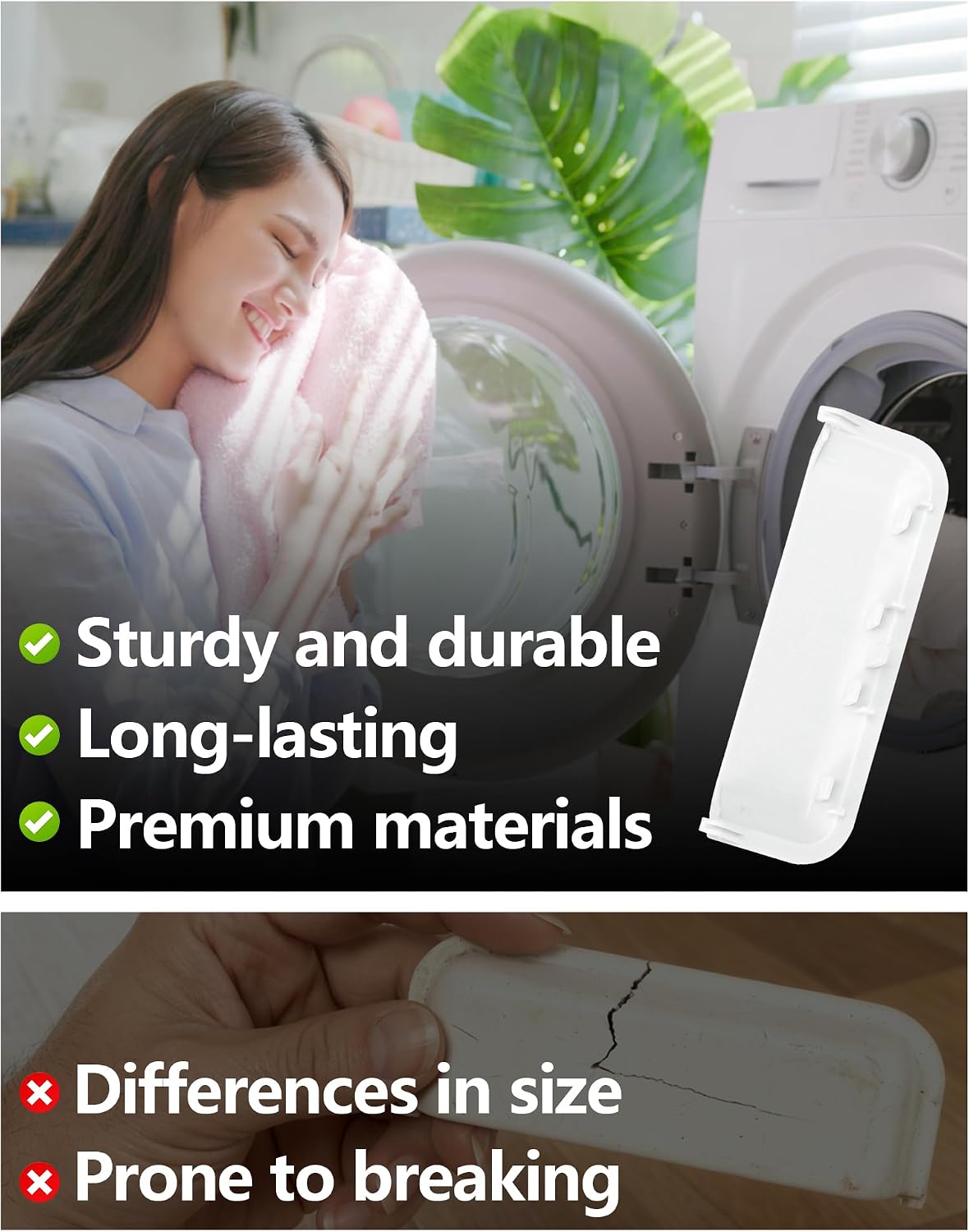 WED4616FW0 WED4850HW0 WED4950HW0 Dryer Door Handle Fit for Whirlpool