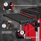 Folding Packout Mount Compatible with Milwaukee Packout Toolbox, Heavy Duty Foldable Work Table for Side Storage of