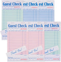 Guest Check Pads for Servers (Assorted-6 pads), 50 Sheets/Pad