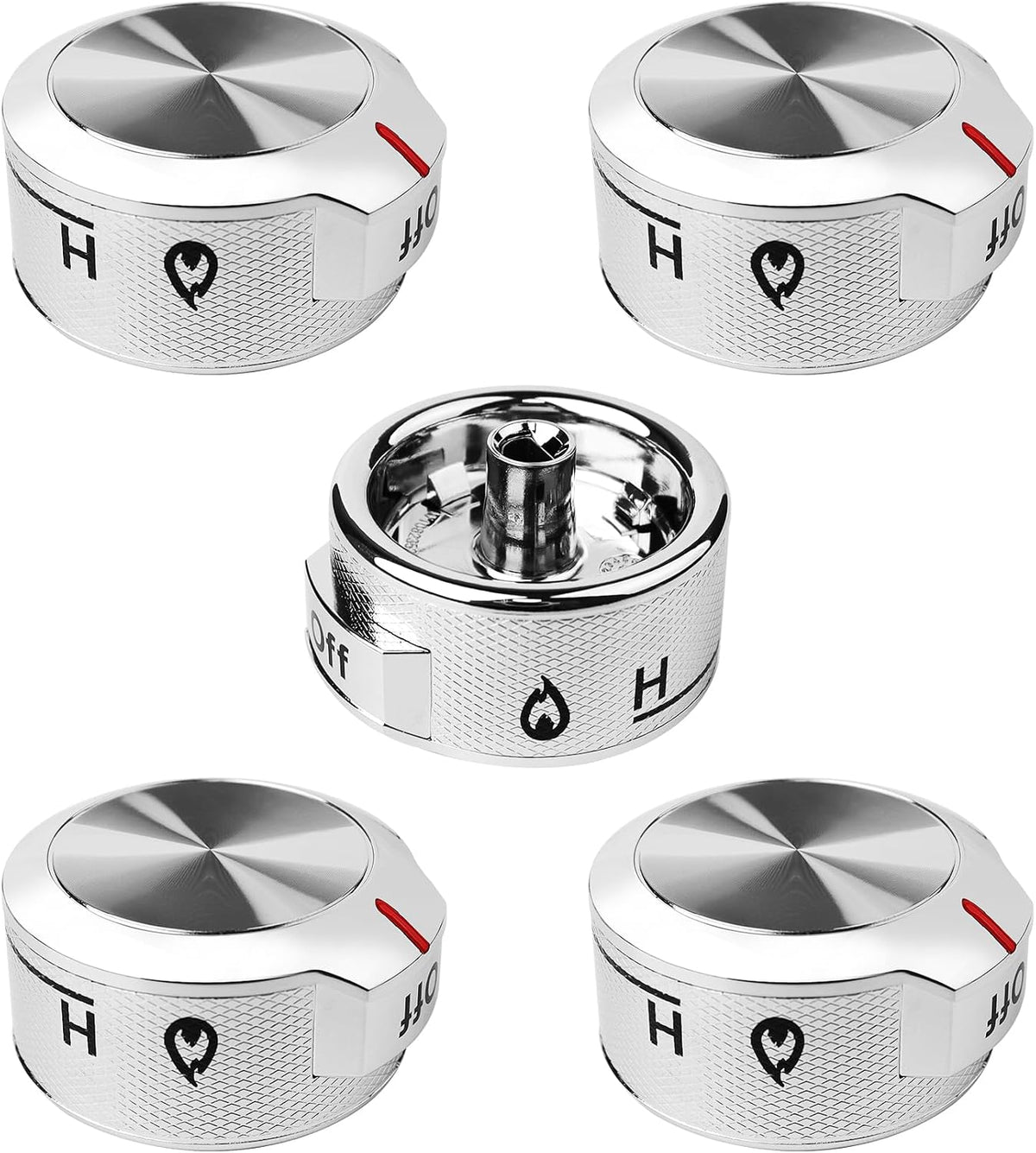 5Pcs Upgraded Stove Control Knobs Replace for W11030413 W11027434 W10786063