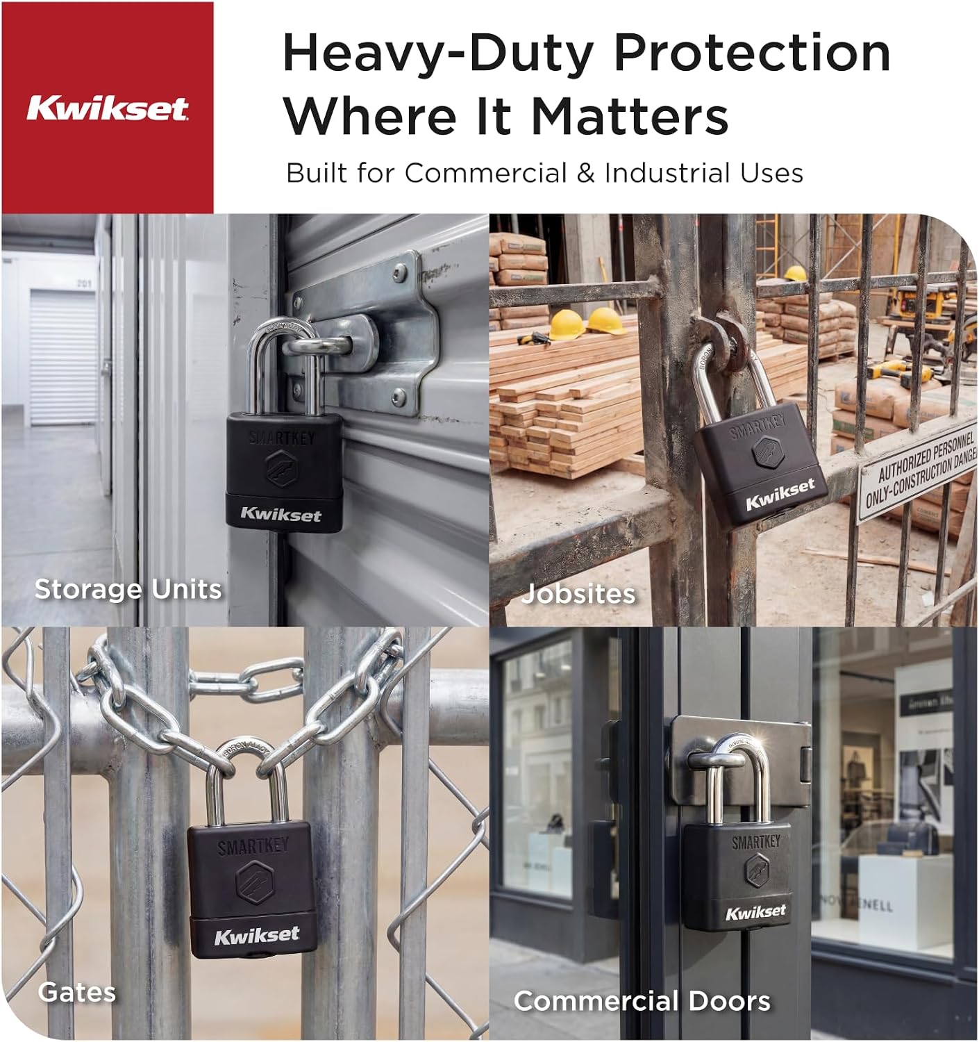 SmartKey Re-Keyable Laminated Steel Padlock with Weather Cover