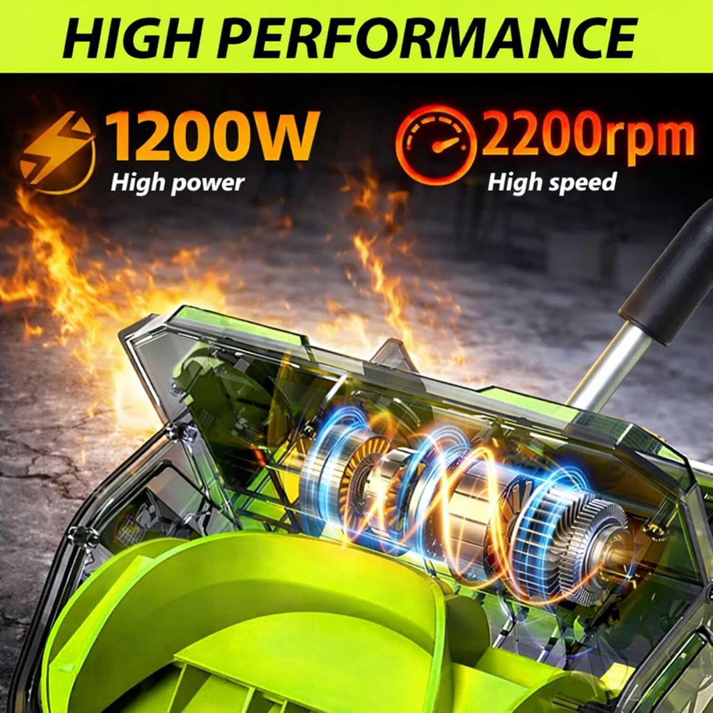 2026 Upgrade Electric Snow Blower Shovel, 20V Cordless Electric Snow Shovel - 16ft Throwing Distance, 12" Width