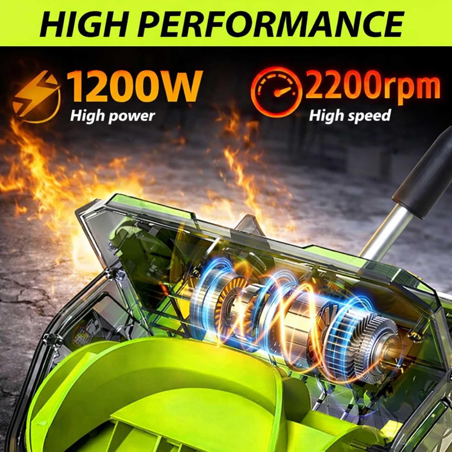 2026 Upgrade Electric Snow Blower Shovel, 20V Cordless Electric Snow Shovel - 16ft Throwing Distance, 12" Width