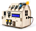 IOT ESP32 Smart Home Starter Kit for Arduino and Python,Electronics Home Automation Coding Kit, Wooden House DIY