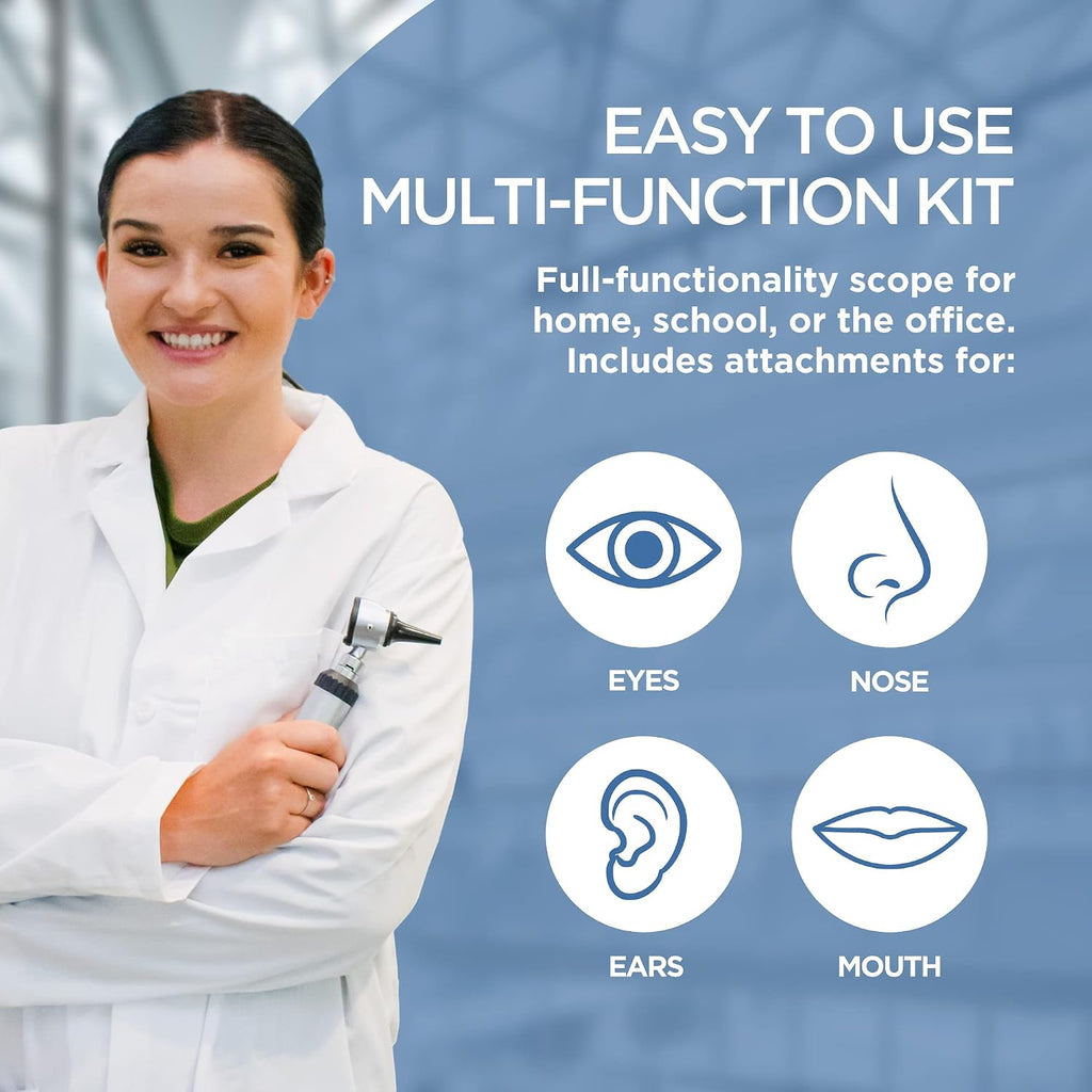 Otoscope Oph Diagnostic Set - 36 Piece Medical and Nursing Student Otoscope/Opthalmoscope Diagnostic Kit - with