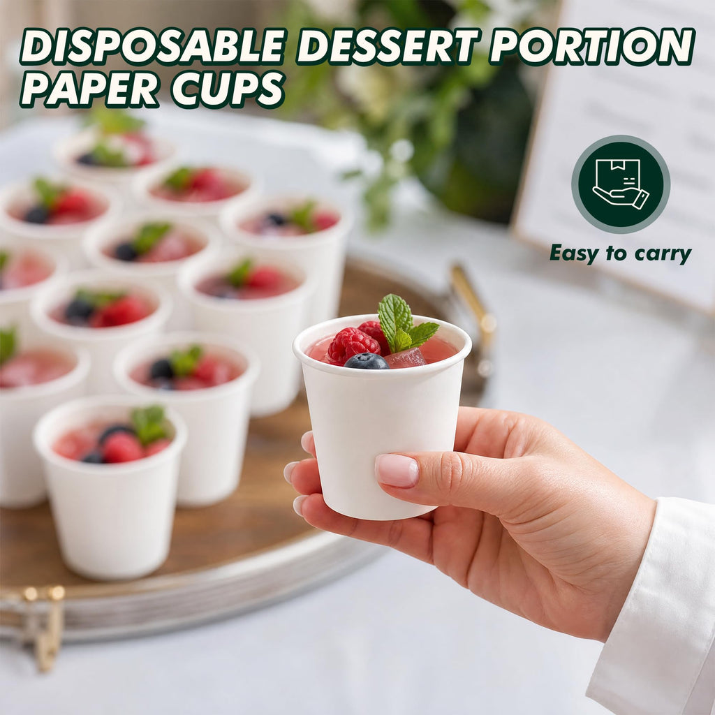 3 oz Bathroom Cups 200 Pack Small Paper Cups